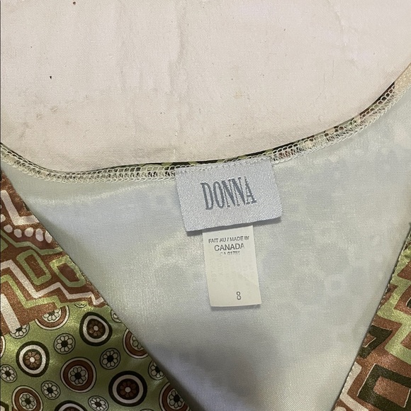Adonna Olive and Chestnut Patterned Mini Dress - Picture 2 of 8